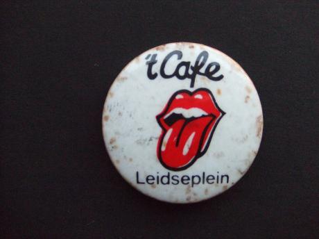 Café Leidseplein Amsterdam bar kroeg.Rolling Stones logo